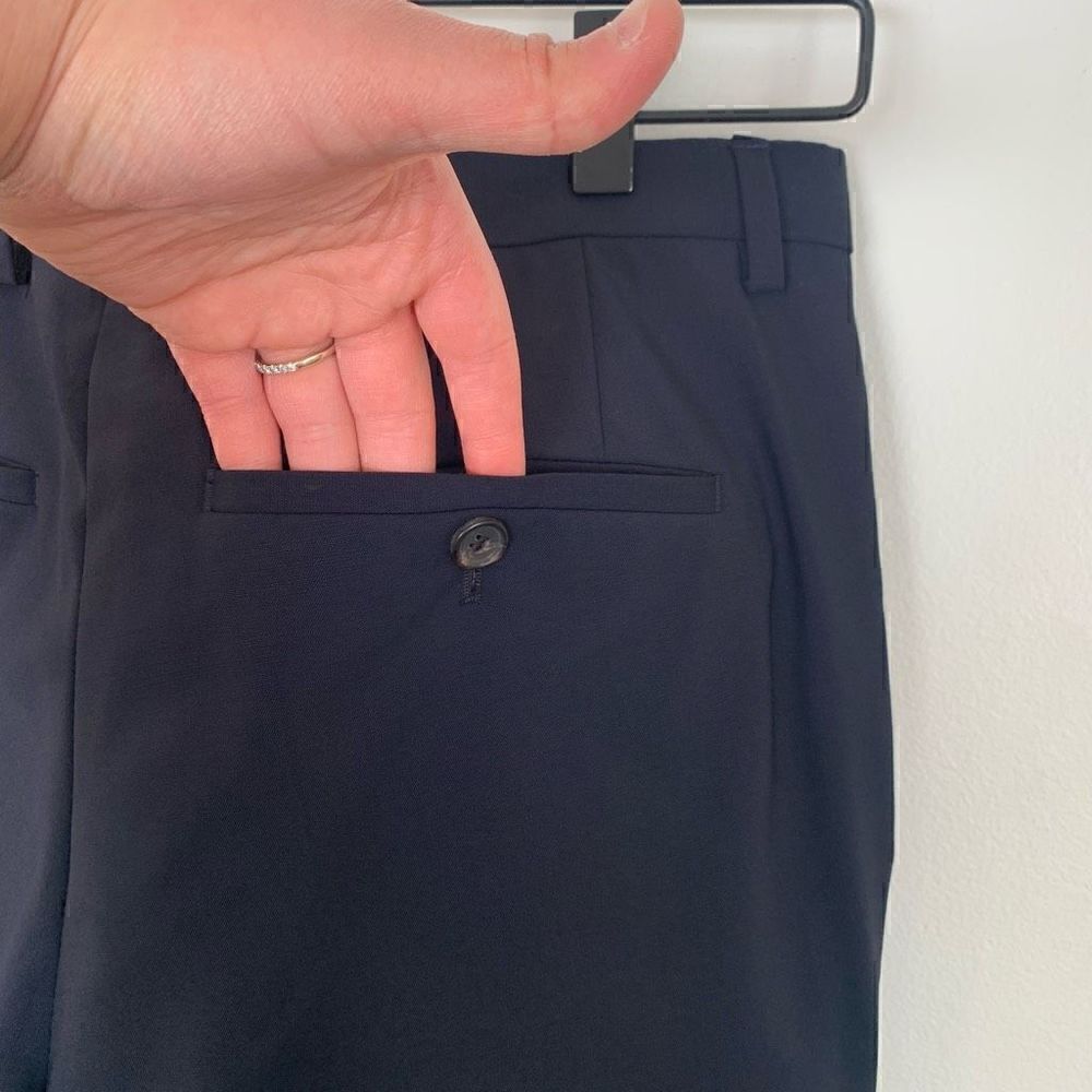 HUGO Boss men’s navy wool dress pant The Jam75/Sharp3 28” inseam - Picture 7 of 15